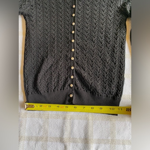 Zara womens crystal rhinestone button fitted sweater cardigan size small - Picture 9 of 9